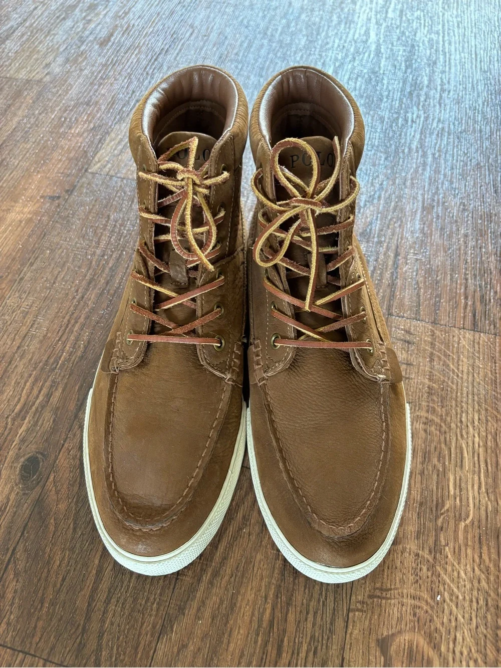 Polo Ralph Lauren Travis/Tedd Chukka Boots Brown Leather High Top Sneaker 11D